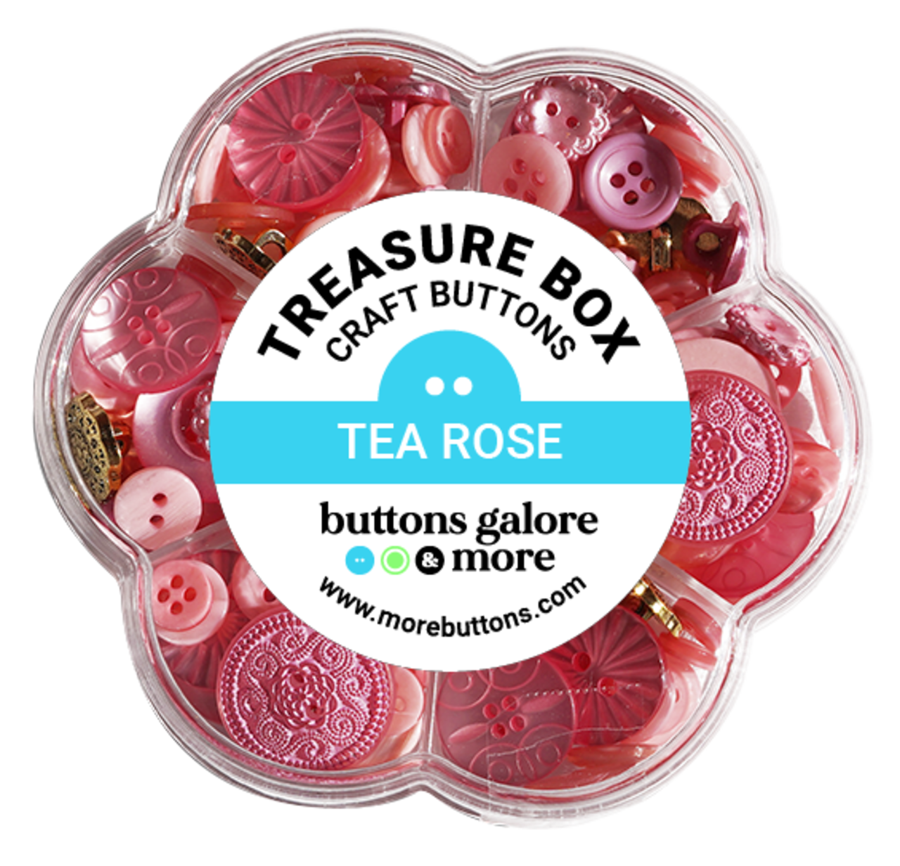 Buttons Galore Treasure Box Fancy Designer Buttons for Sewing and Crafts, Scrapbooks and Paper Crafts - 100+ Buttons